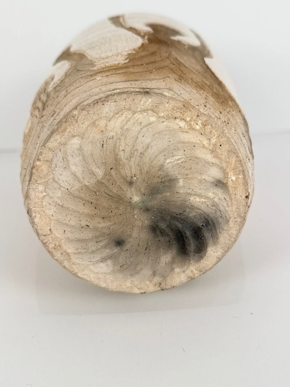 Midcentury Handmade Stoneware Crackle Glaze Vase